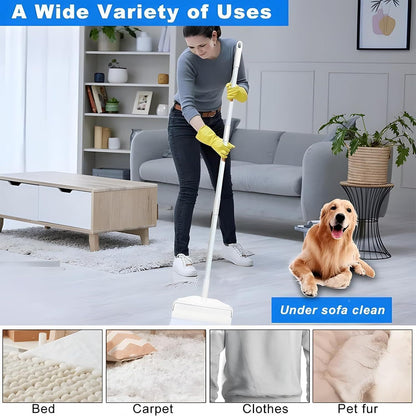 Long-handled wide lint roller for cleaning under furniture and along floors.