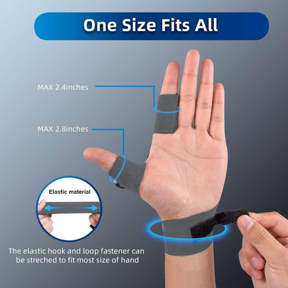 Blue LED flashlight glove on hand with adjustable elastic fit and glowing finger lights
